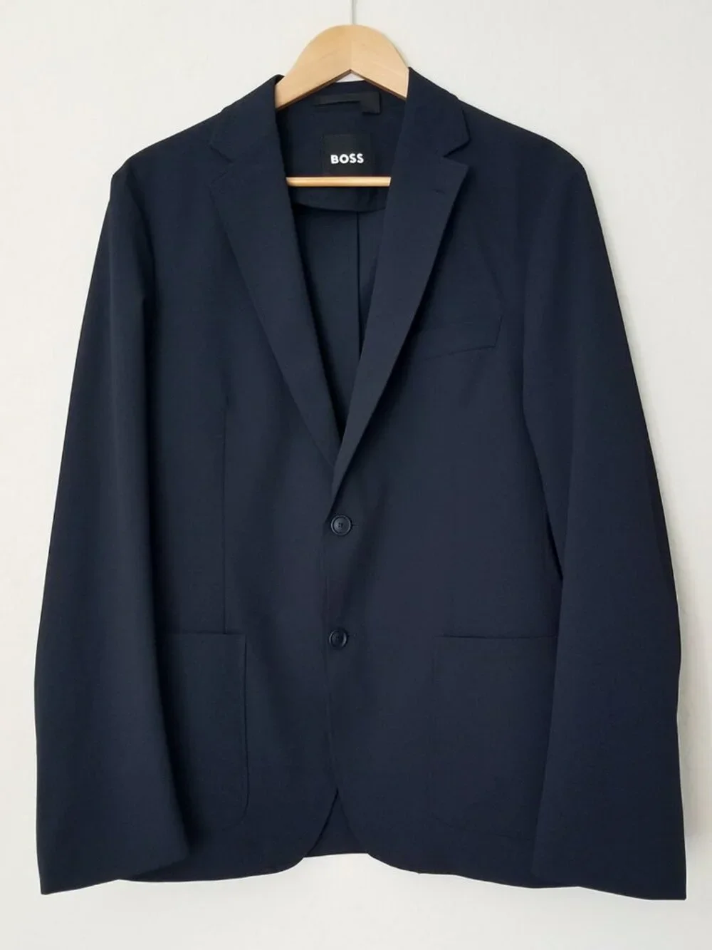 Hugo BOSS Hanry Performance Tech Travel Slim Fit Blazer Sport Coat 40R Navy $500